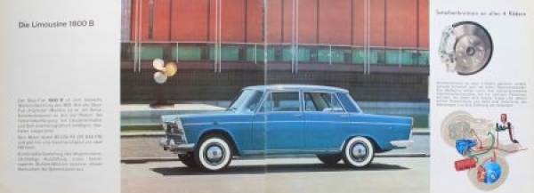 Steyr Fiat 1800 B 2300 Modelprogram 1962 Carbrochure (9088)